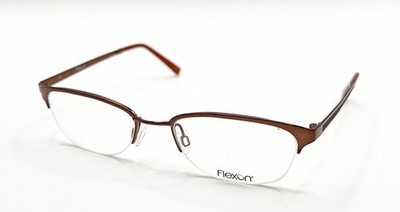 NEW FLEXON VIRTUE 210 BROWN AUTHENTIC EYEGLASSES 50-18