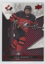 2018 Upper Deck Team Canada Juniors Exclusives 140/225 Cole Fonstad #34 0a4