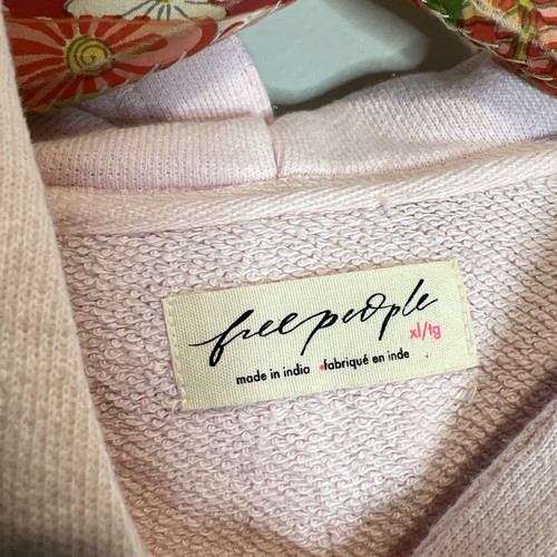 Free People Keepsake Hoodie Valentinstag Herz bestickt Liebe Sweatshirt XL - Bild 6 von 7