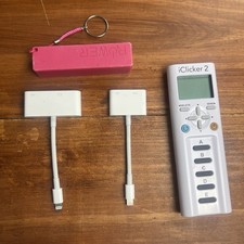 iClicker 2 Student Remote + Apple Lightning HDMI AV + VGA Adapter + Power Bank 