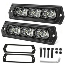 Flush Mount LED Pods, 2PCS 6 Inch 60W Bumper Mount 7inch Flush Mount - 120W