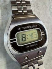 Citizen Crystron LC Digital Watch Vintage Quartz Watch 50-4132. Working.