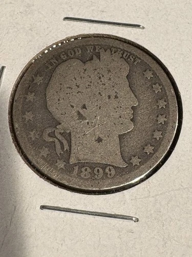 Beautiful 1899 Philadelphia Mint Silver Barber Quarter Dollar 90% Silver