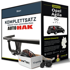 Für OPEL Agila Typ B H08 Anhängerkupplung starr +eSatz 13pol uni. 03.2008-jetzt