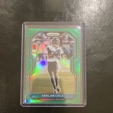 2020 Panini Prizm Keelan Cole #96 Green Prizm Jacksonville Jaguars Football Card