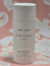 Tan-Luxe The Face Illuminating Self-Tan Drops Medium-Dark 1.01 oz with box