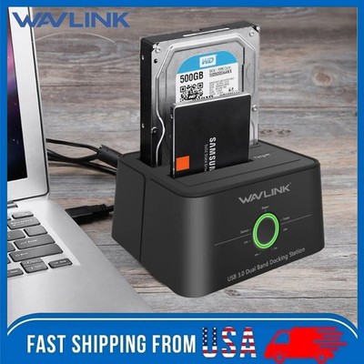 Wavlink External Hard Drive Enclosure Docking Station USB 3.0 to SATA Dual Bay
