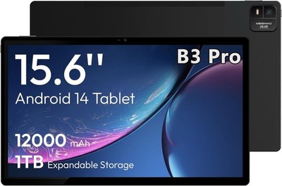 MESWAO 2025 15.6 Inch Pro Android 14 Large Tablet, FHD IPS Display, Helio G99 Oc