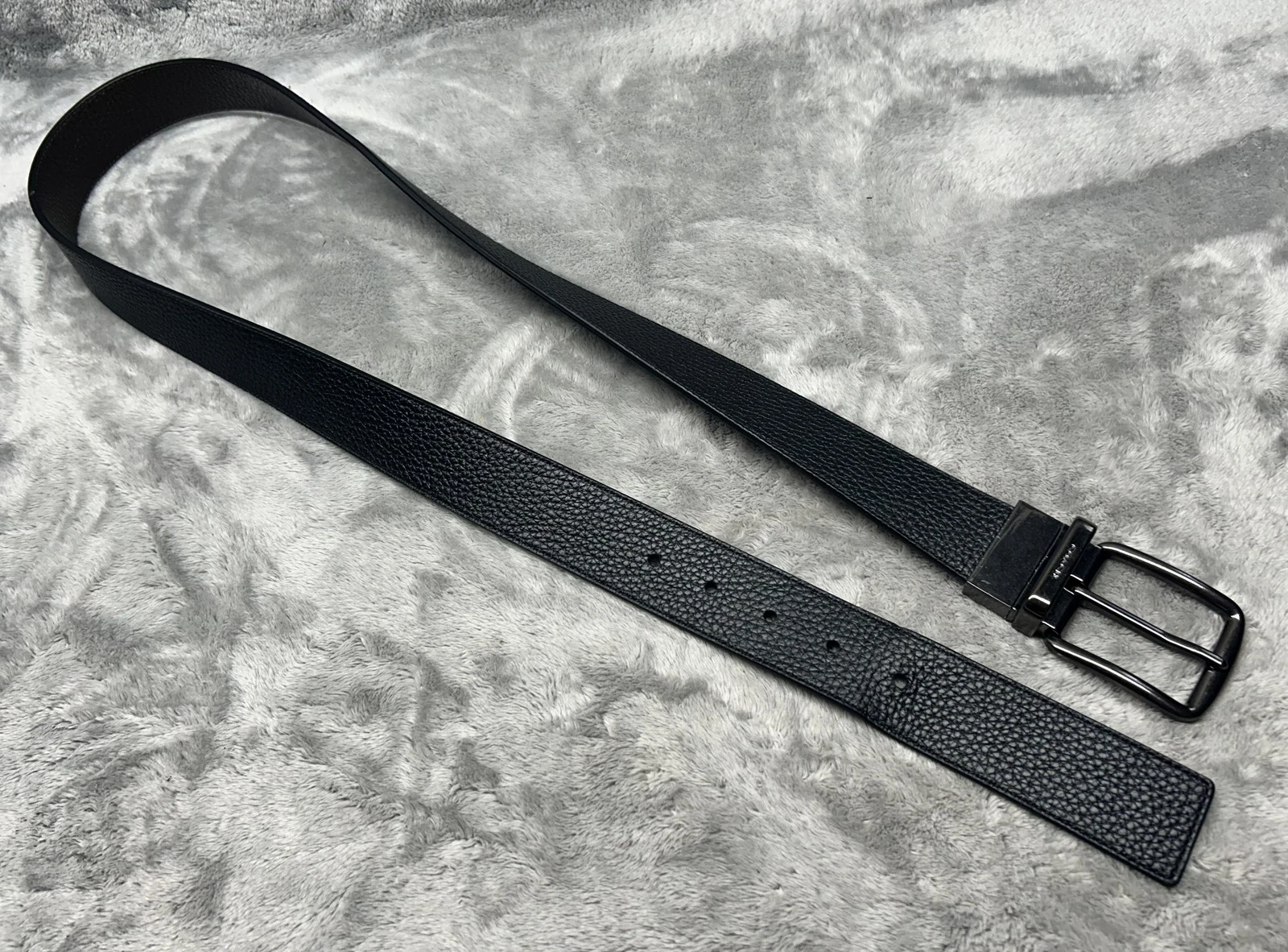 Coach Cintura Pelle Reversibile Uomo 42 Grana Ciottolo Fibbia Gunmetal Classica