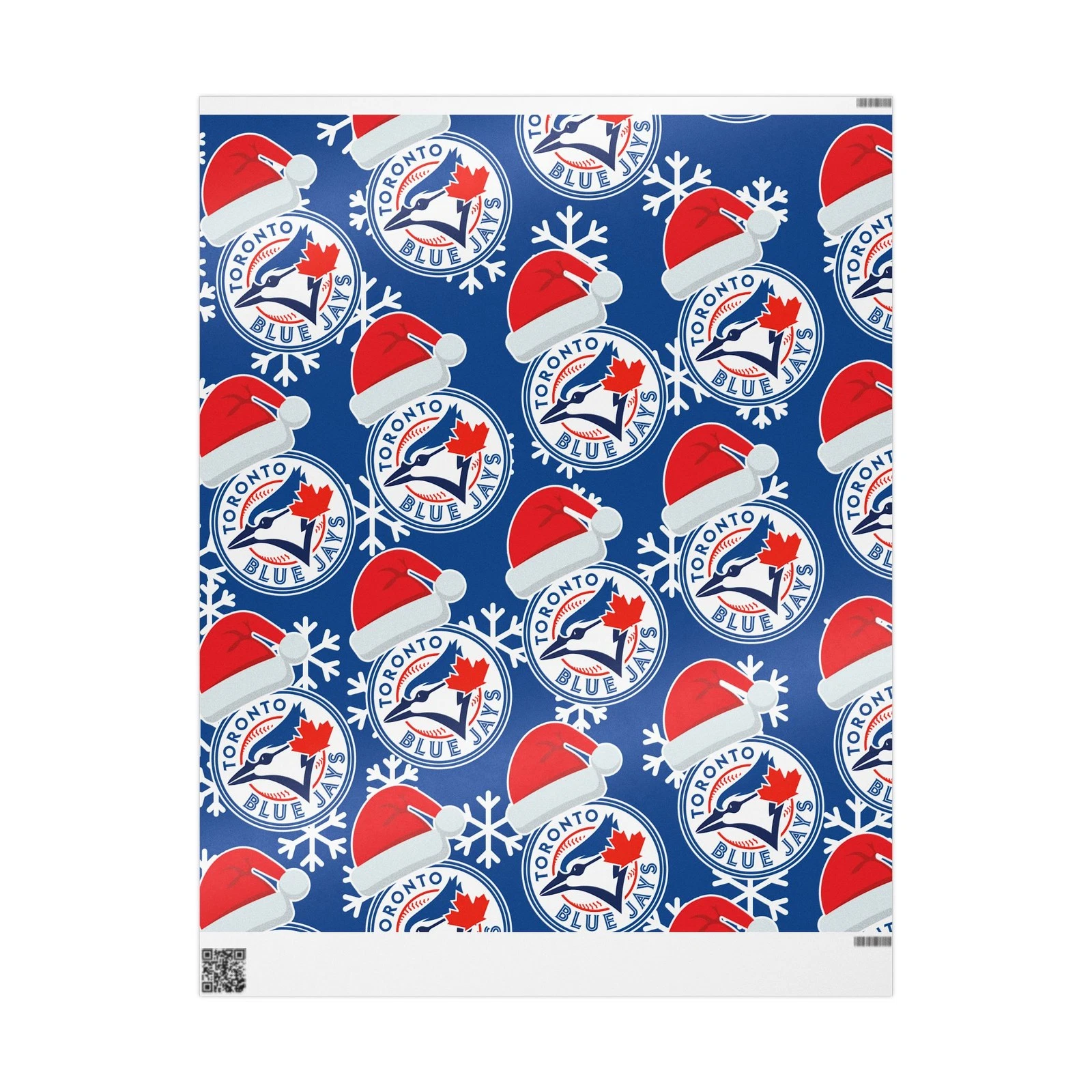 Toronto Blue Jays Gift Wrapping Paper, Baseball Team Holiday
