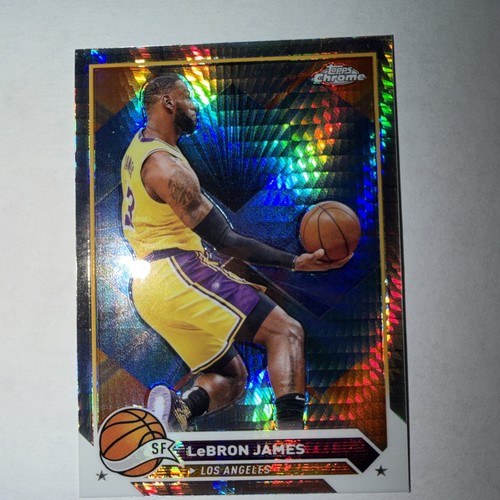 LeBron James [Orange Refractor] #23 2023 Topps Chrome card