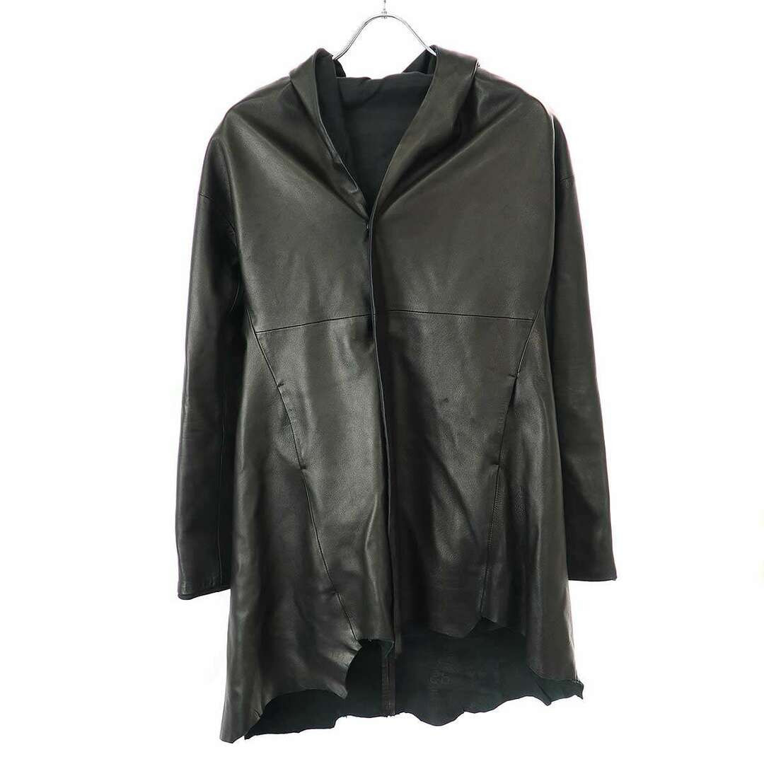 Yohji Yamamoto FEMME 14AW Sheepskin Hooded Leather Jacket FF Yohji Yamamoto FEMME 14AW Sheepskin Hooded Leather Jacket FF