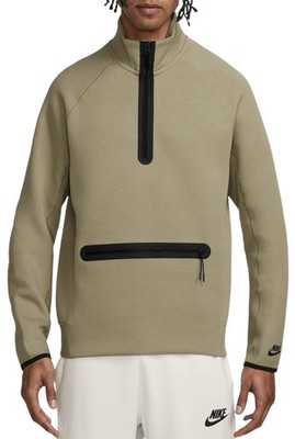 NWT Nike Sportswear Tech Fleece 1/2-Zip Sweatshirt FB7998 Neutral Olive Size M