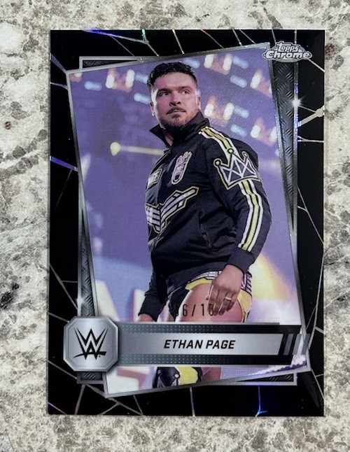 2025 Topps Chrome WWE Ethan Page Black Refractor /10 #26