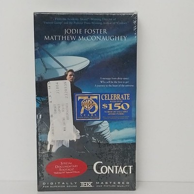 Contact VHS 1998 Movie New Factory Sealed Jodie Foster Matthew McConaughey