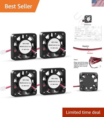 Efficient 24V Blower Cooling Fan for 3D Printers - 6.5 CFM Air Flow, 27 dB Noise