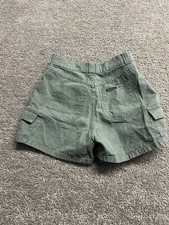 Vintage Lee Riveted Green Womens Cargo Shorts Size 4 Medium Measures 28x5