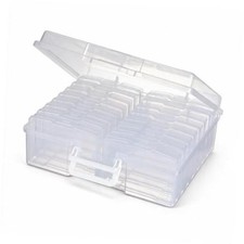 Photo Storage Box and 16 Inner 4" x 6" Photo Storage Containers 1 Pack Clear