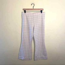 VNTG 1970s wide leg checked trousers