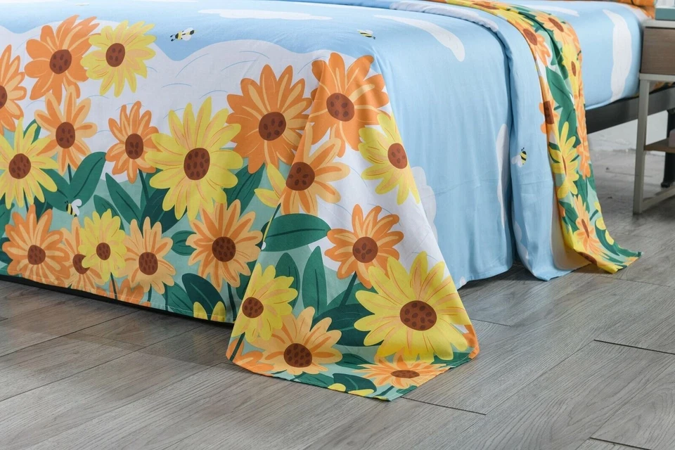 Sábana bajera 100 % algodón para niños sábana bajera para niñas adolescentes niños, SH018 doble Foto 3 de 4