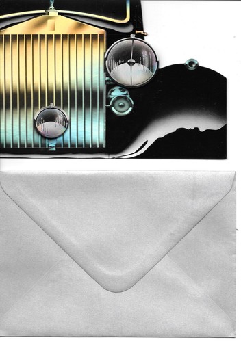 Black Rosengart LR Greeting Card - Blank Inside - By Paper Magic New In Package - Picture 1 of 2