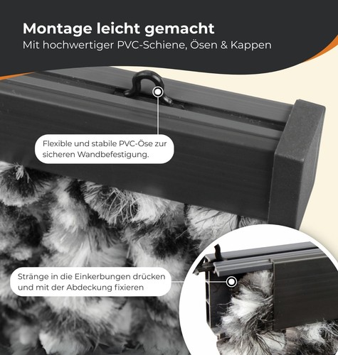 Flauschvorhang Türvorhang Insektenschutz Wohnwagen Camping Fadenvorhang Chenille - Bild 133 von 214