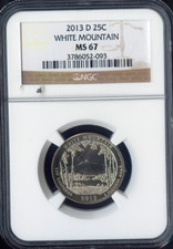 2013-D White Mountain Quarter NGC MS67 Quality