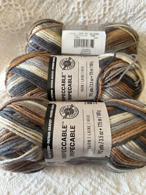 NEW Lot of 3 Skeins Loops And Threads Impeccable  Variegated Yarn Stillness NWT