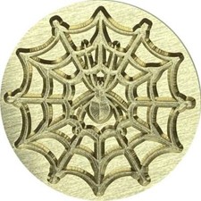 Spider in center of Spider Web - 1" diameter Wax Seal Stamp head, Halloween fun 