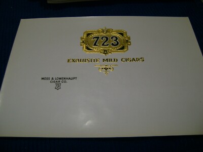 723-VINTAGE INNER CIGAR BOX -EMBOSSED LABEL 