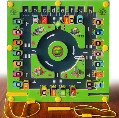 Magnetic Alphabet Maze Wooden Puzzle Activity Board,Montessori Fine Motor Skills