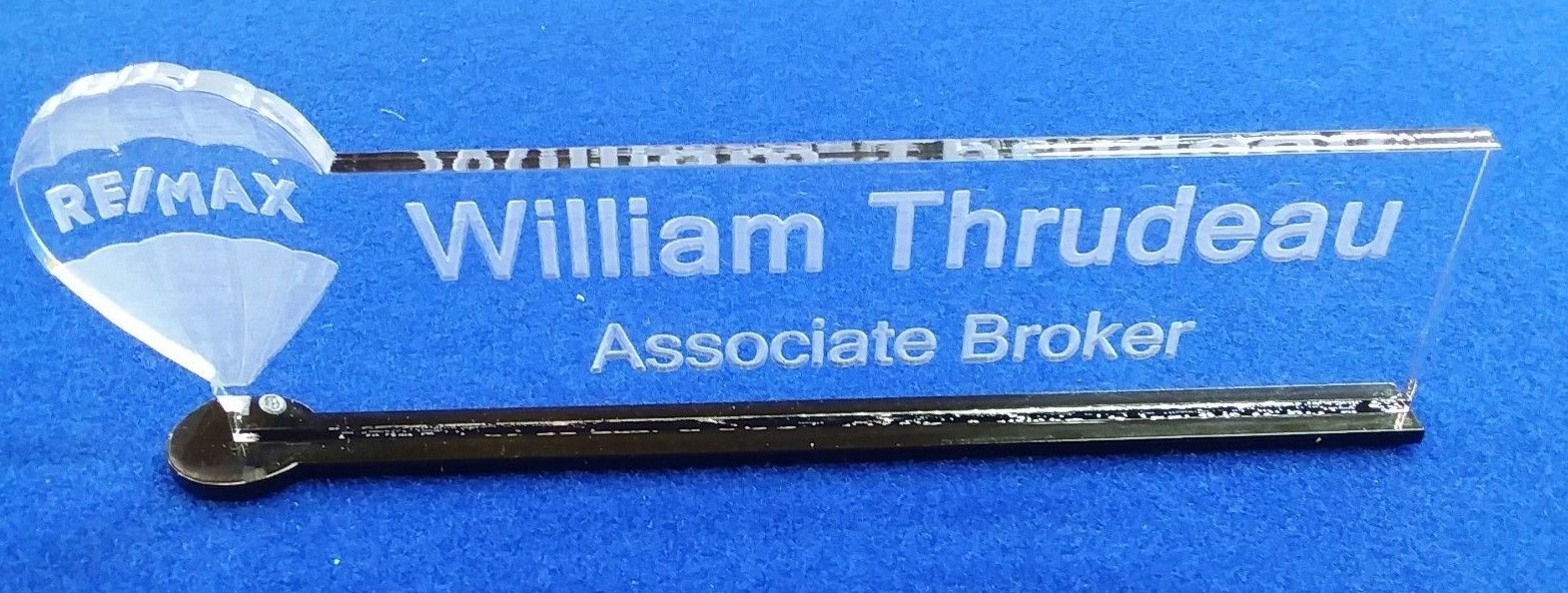 Personalized Re/Max ReMax Logo Real Estate Acrylic Glass NAME PLATE BAR ...