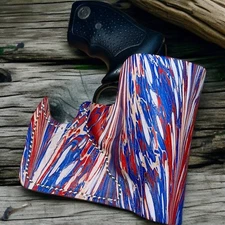 Painted Leather Patriotic Front Pocket Concealment Holster for Taurus 85 856, 2”