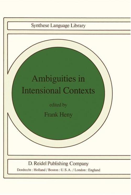 F. Heny | Ambiguities In Intensional Contexts | Taschenbuch | Englisch