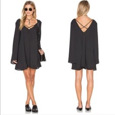 Show Me Your Mumu Black Joni Flow Dress with back cut out Size Medium