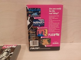Platoon NES - Cartridge and Box - Tested and Working