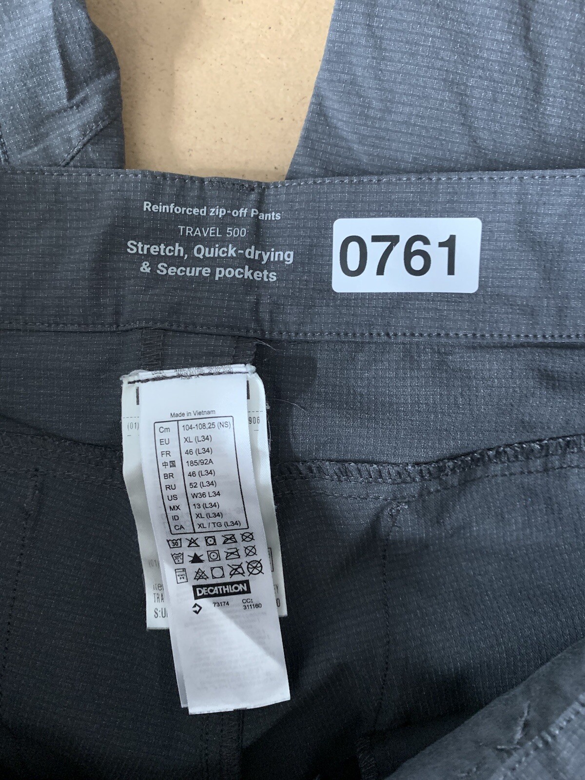 Decathlon reinforced zip off Convertible pants ripsto… Gem