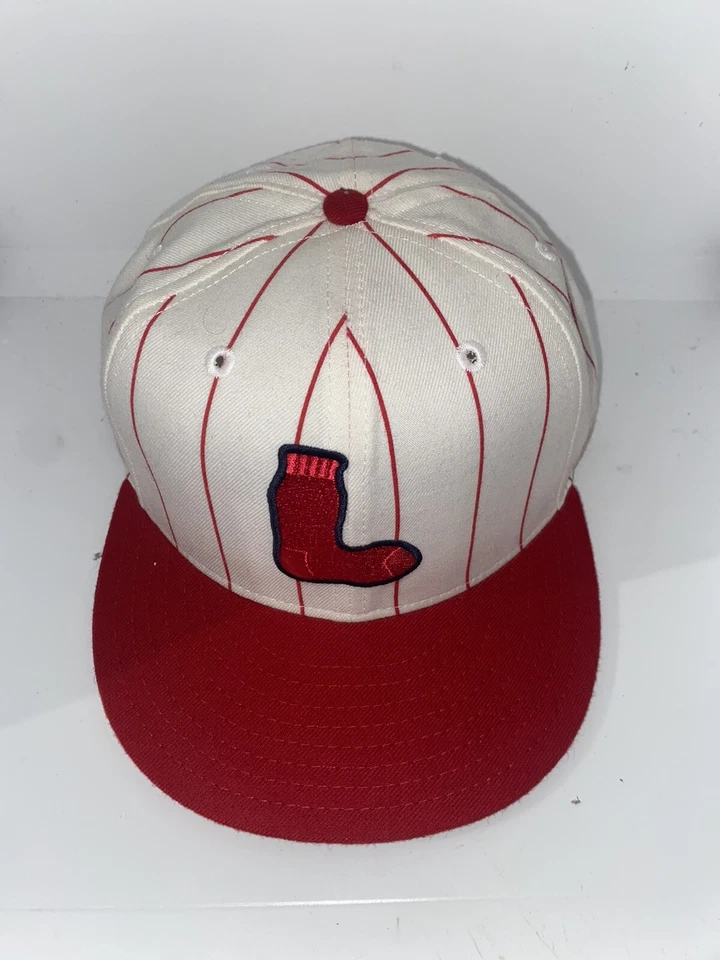 Sombrero de los Medias Rojas de Boston MLB Colección Diamante De Colección Nueva Era Lana Blanco 7 5/8 59Fifty Foto 2 de 4