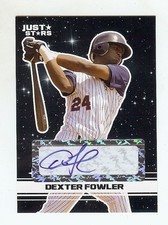 DEXTER FOWLER 2008 Just Stars *BLACK*  Certified AUTOGRAPH xx/25