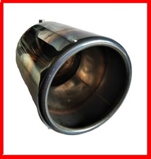 terminale di scarico universale per auto diametro 100 lunghezz 182 inox sportivo