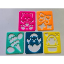 Lisa Frank Stencil Set Easter Spring Theme 90s Collectible Stencils