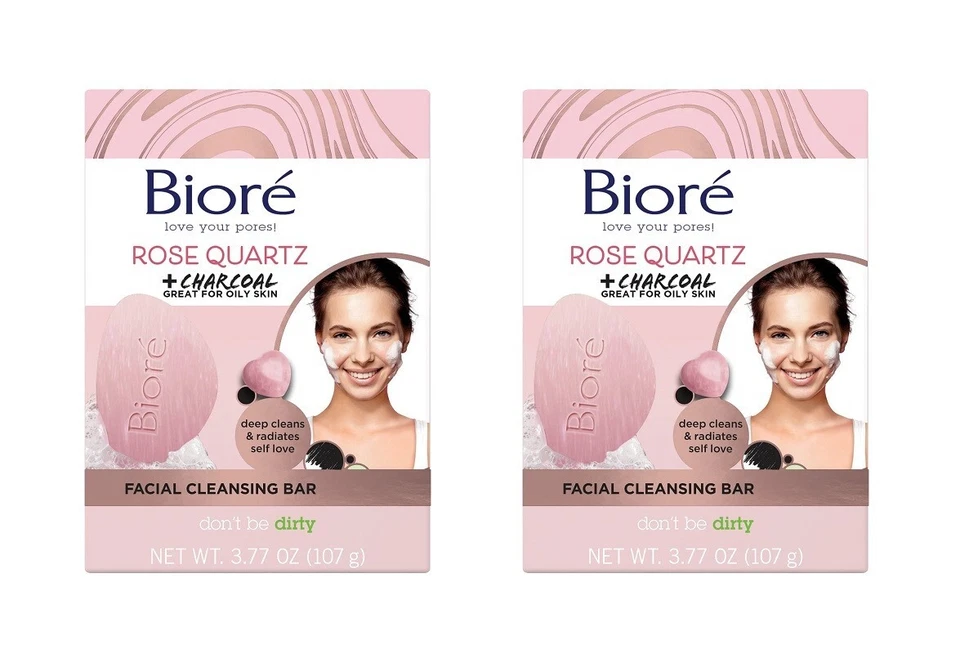 BIORÉ Biore Rosenquarz + Aktivkohle Feste Gesichtsreinigung , 2x107g EAN5017634268695