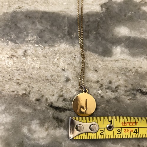 Kate Spade New York Gold Tone Drop Pendant Necklace Letter ‘J’ - Picture 7 of 8