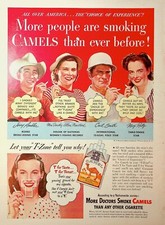 Original Camel's Cigarettes Ad: Sports; More Smoking Camels Than Ever Before