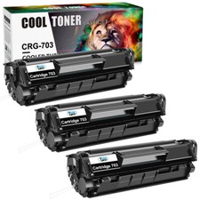 3PK Toner Cartridge For Canon 703 i-SENSYS LBP-2900 LBP-2900B LBP-2900i LBP-3000