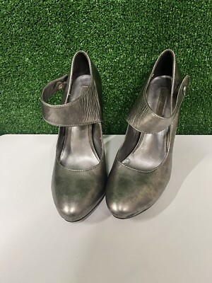 Aldo Heels Size 39 Slate Gray? Round Toe