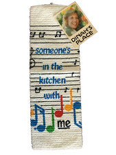 RARE Vintage 1984 Dinah Shore Kitchen Dish Cloth Dinahs Place NEW Old Stock Tag