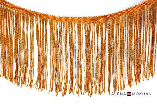 Disfraz de baile con flecos de cadena marrón de 1 yarda y 6" adorno - Imagen 2 de 2