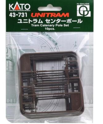 Kato 43-731 N Scale UNITRAM Tram Catenary Pole set (10pcs) Plastic
