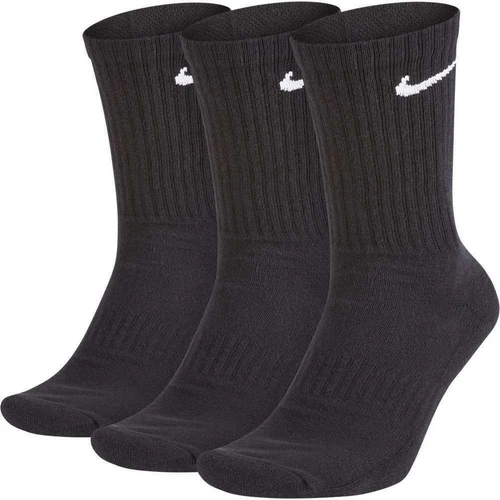 Nike Everyday Cushioned Training Crew Men's Socks 3 Pairs Black Size S-XL Casual